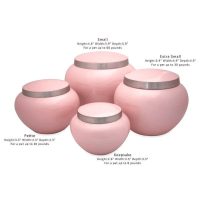 Odyssey Paw Print Pink Solid Brass Cremation Urn Sizes