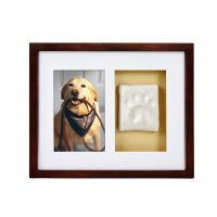 Paw Print Frame Brown Wall - Dog