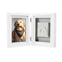 Paw Print Frame White