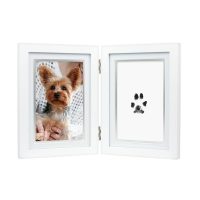 Paw Print Ink Frame White