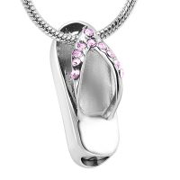 Sandal Silver Pink Necklace