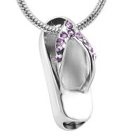 Sandal Silver Purple Necklace